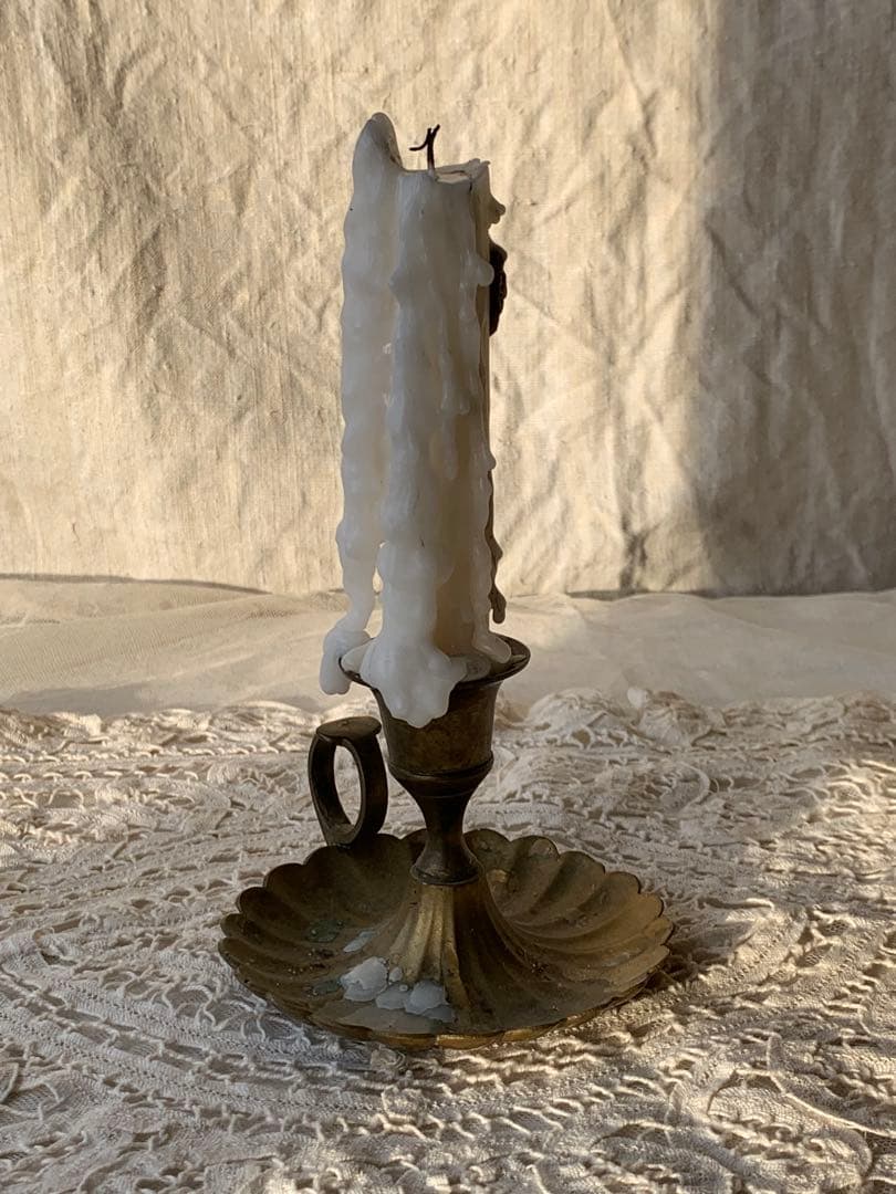 フランスアンティーク 真鍮 蝋台 キャンドルスタンド
