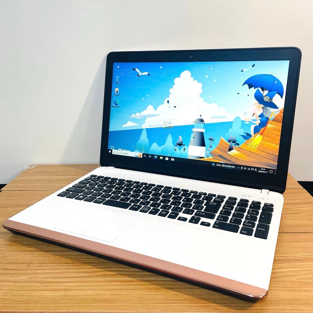 美麗VAIOデザイナーズホワイトSSD1テラメモリ8ギガwin11オフィスDVD