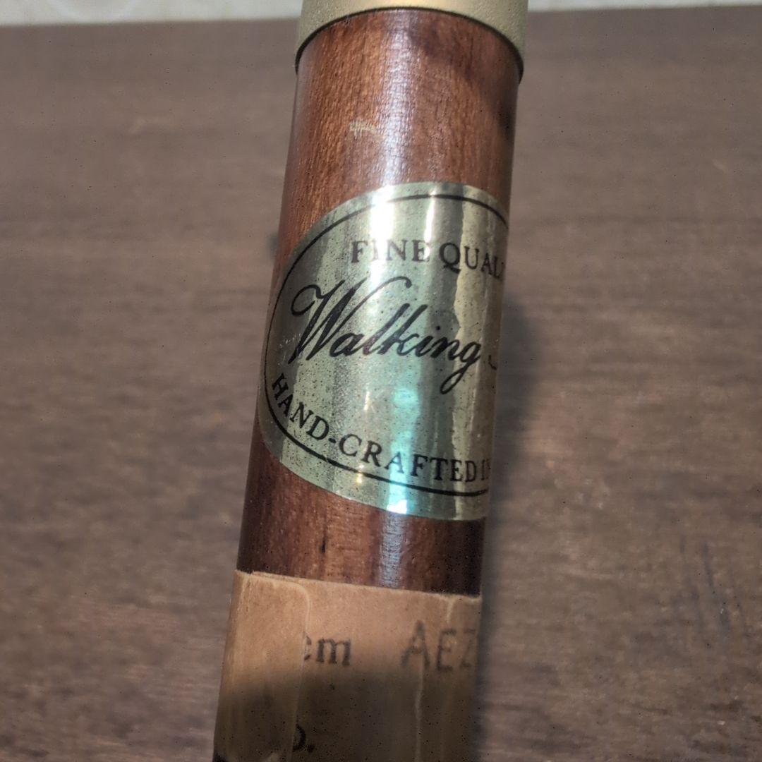 英国製 ヴィンテージ 鴨頭デザイン 木製 杖 金属