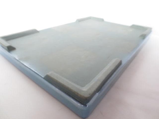 水盤　春松　均窯　長方水盤　水石　花道　幅40.5㎝　　R7/12/20-2