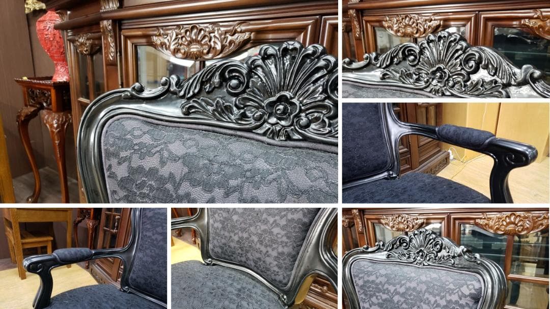 ٩(๑❛ᴗ❛๑)۶　K11　猫脚 アームチェア ファブリック