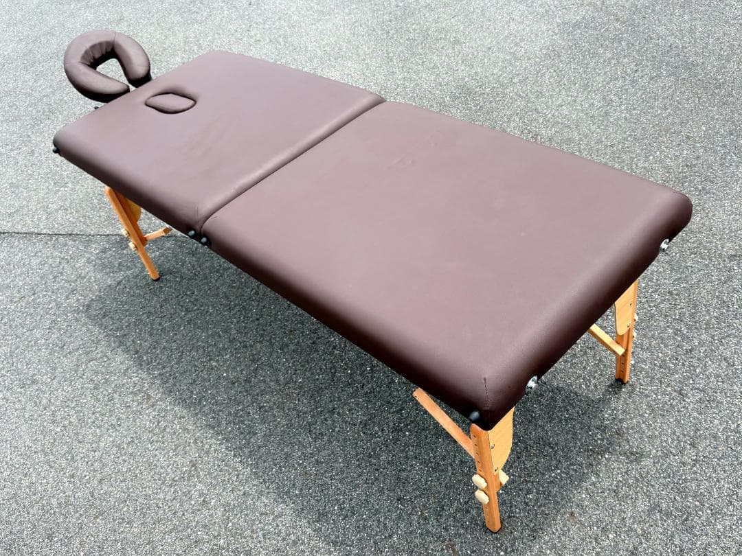 World JB エステベッド/マッサージベッド/有孔/折りたたみ/ブラウン