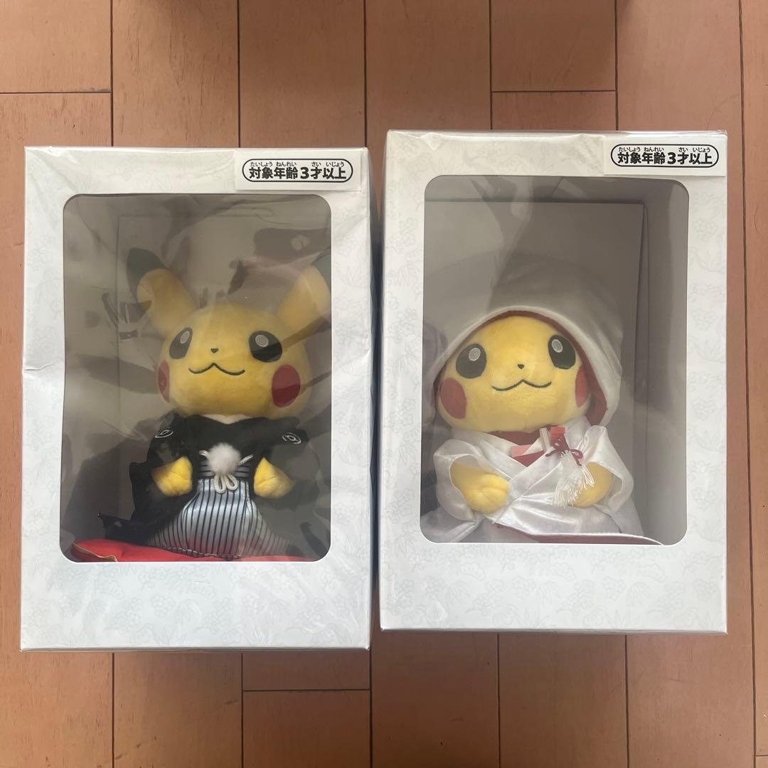 Pokemon Garden Wedding ぬいぐるみピカチュウ和婚2体セット