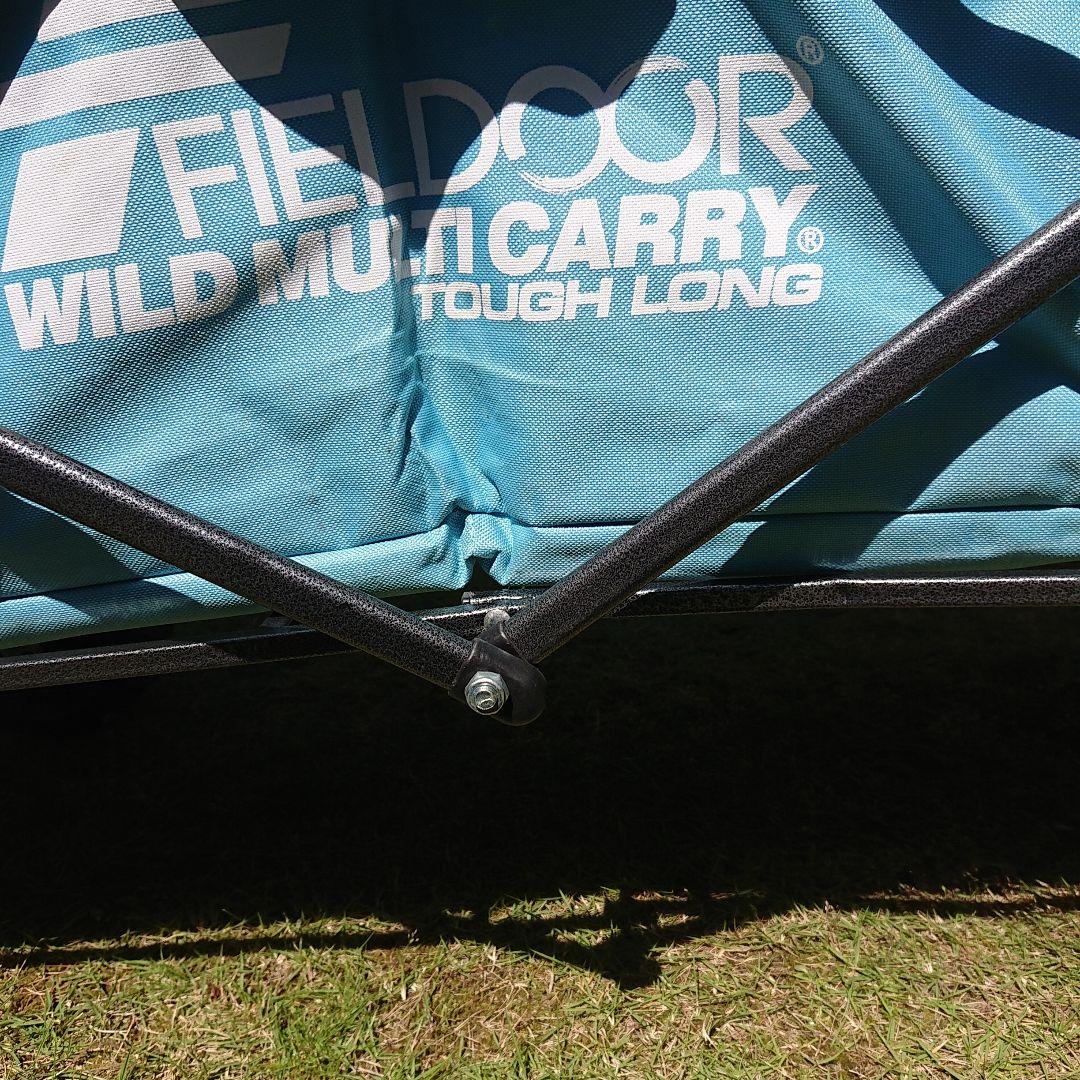 大型折りたたみキャリーカート 水色 オプション アルミロールテーブル付き