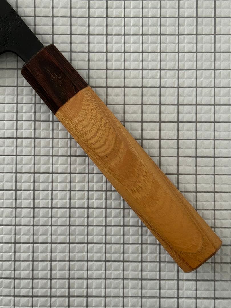 仙助 包丁 牛刀 牛刀包丁 青紙スーパー 黒肌梨地 欅八角柄 210mm ③