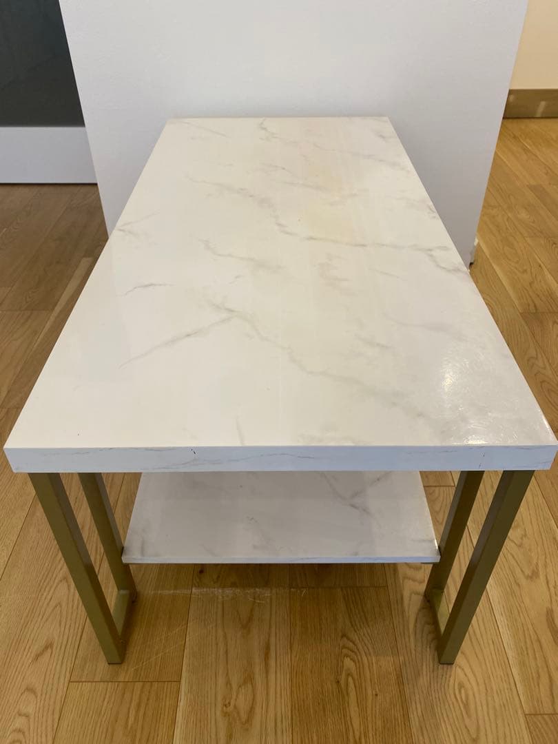 【輸入品】ホワイトマーブルセンターテーブル