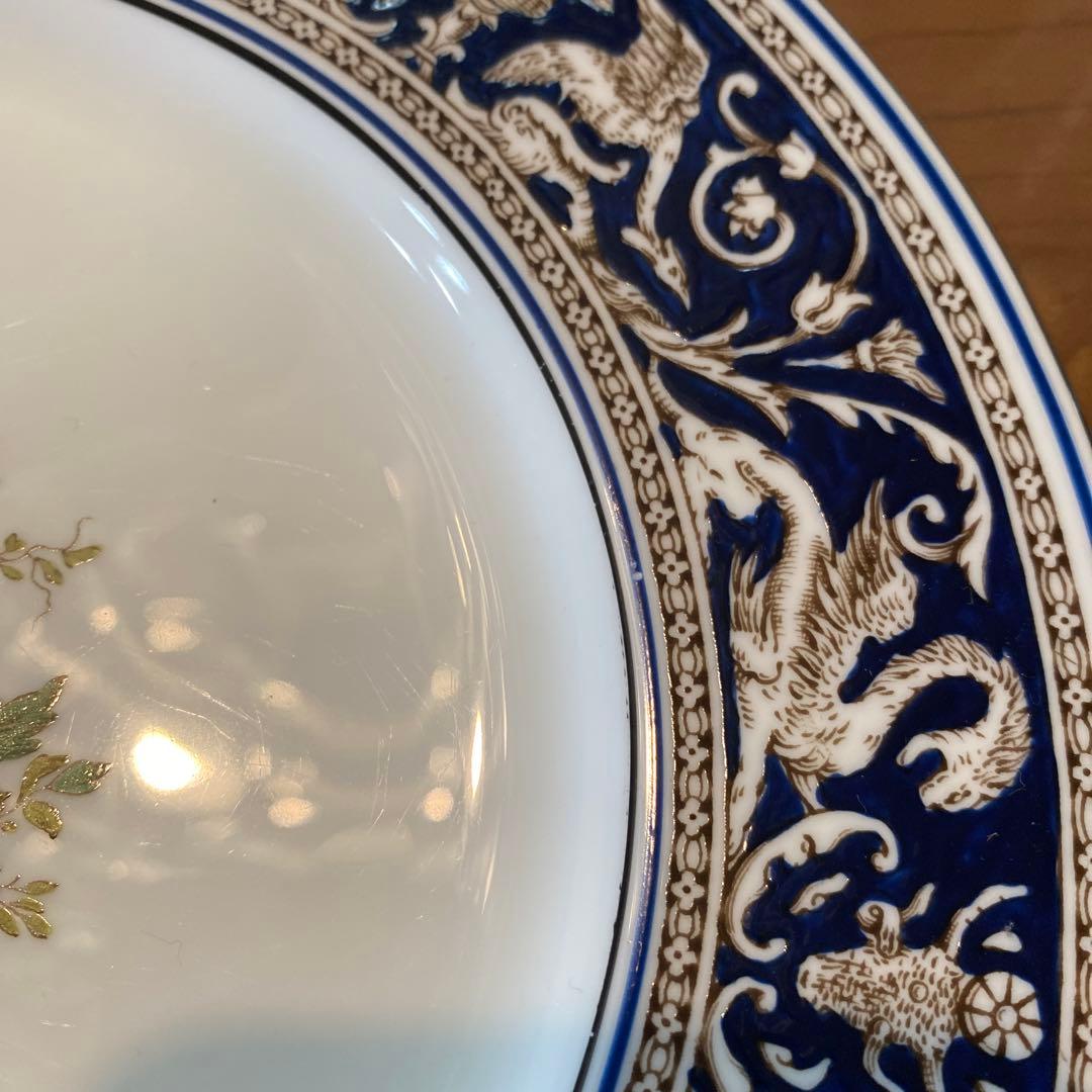 フロレンティーン　コバルト　フラワー　大皿　プレート　27㎝