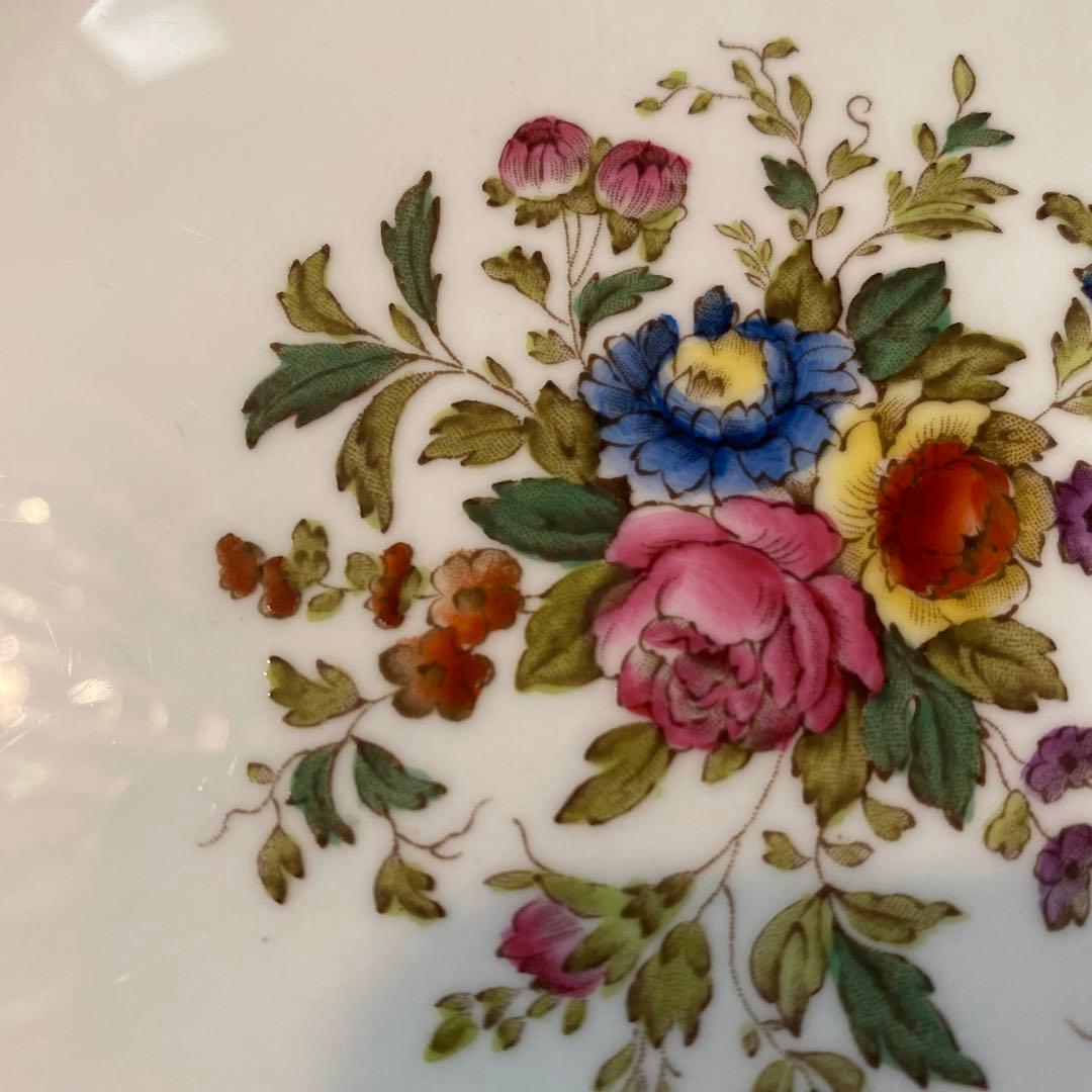 フロレンティーン　コバルト　フラワー　大皿　プレート　27㎝