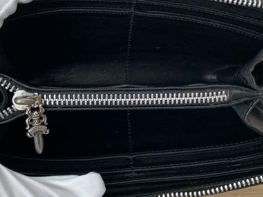 【値下げ】クロムハーツ REC F ZIP フィリグリークロス 長財布 ブラック