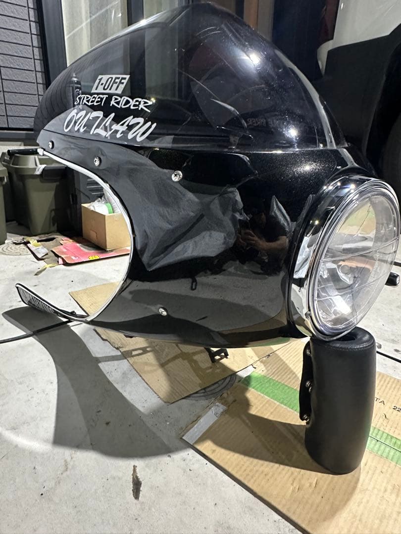 【ロケットカウル】ゾウパナステー付　ハーフロケットカウル　スポーツスターステー付