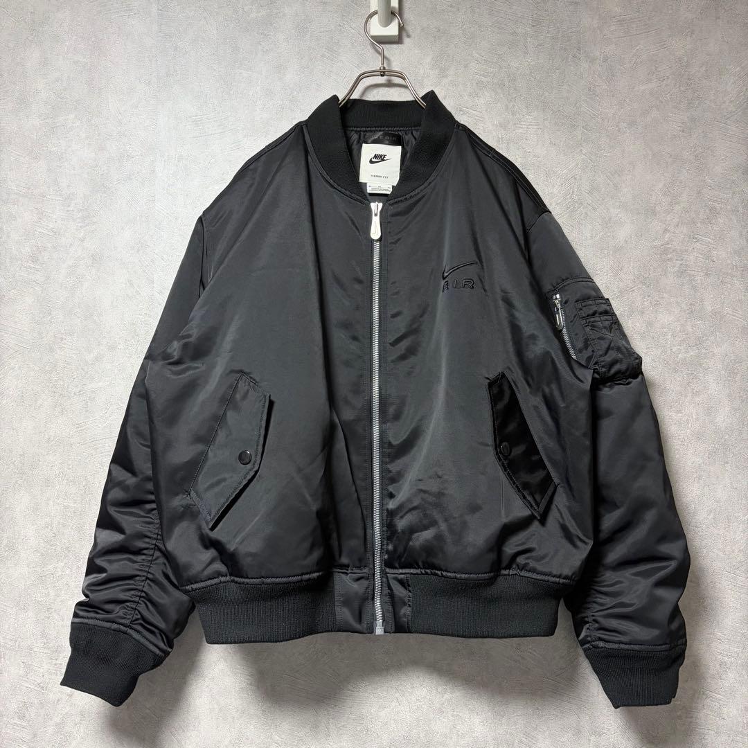 Nike AIR XL 黒 MA-1 ボンバー ジャケット 人気サイズ ブラック