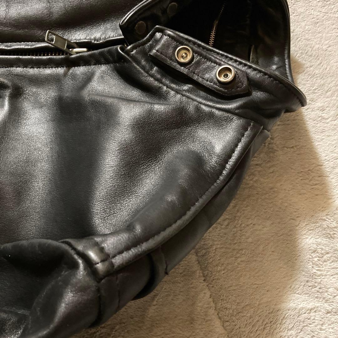 Schott 641 シングルライダース　 ボアライナー付 サイズ36ブラック