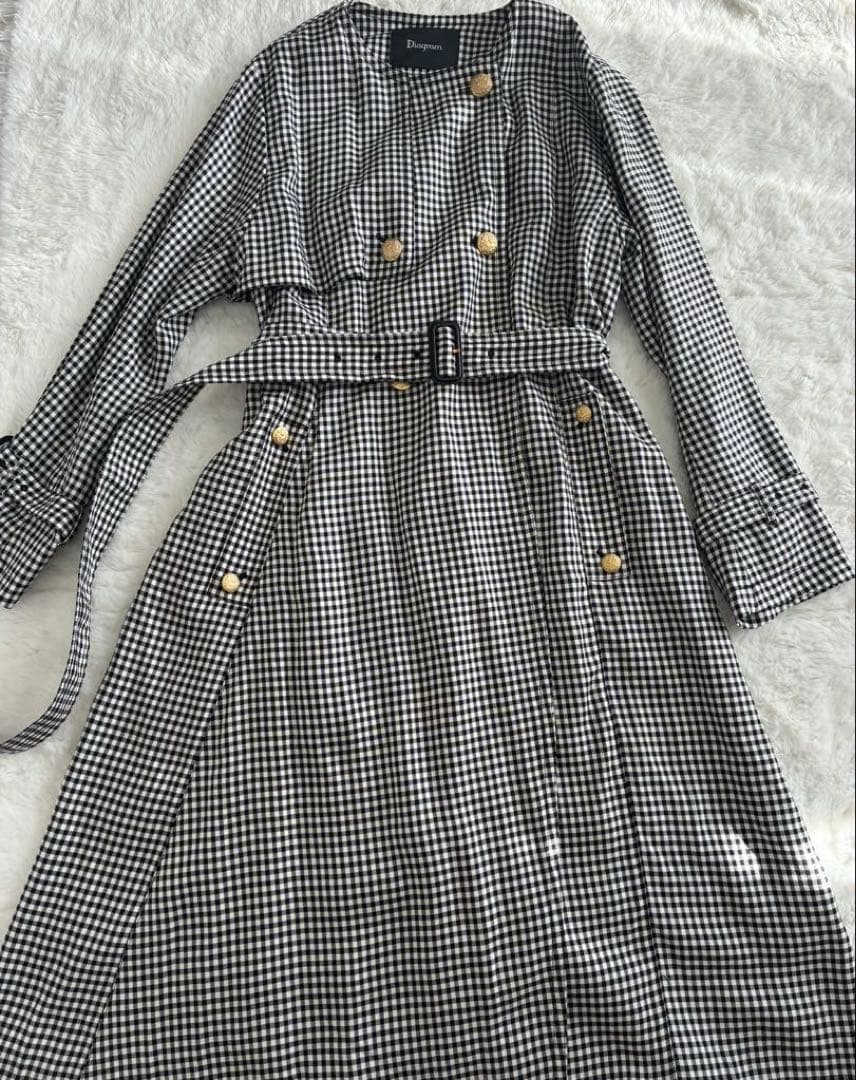 グレースコンチネンタルDiagram ギンガムチェック トレンチコート