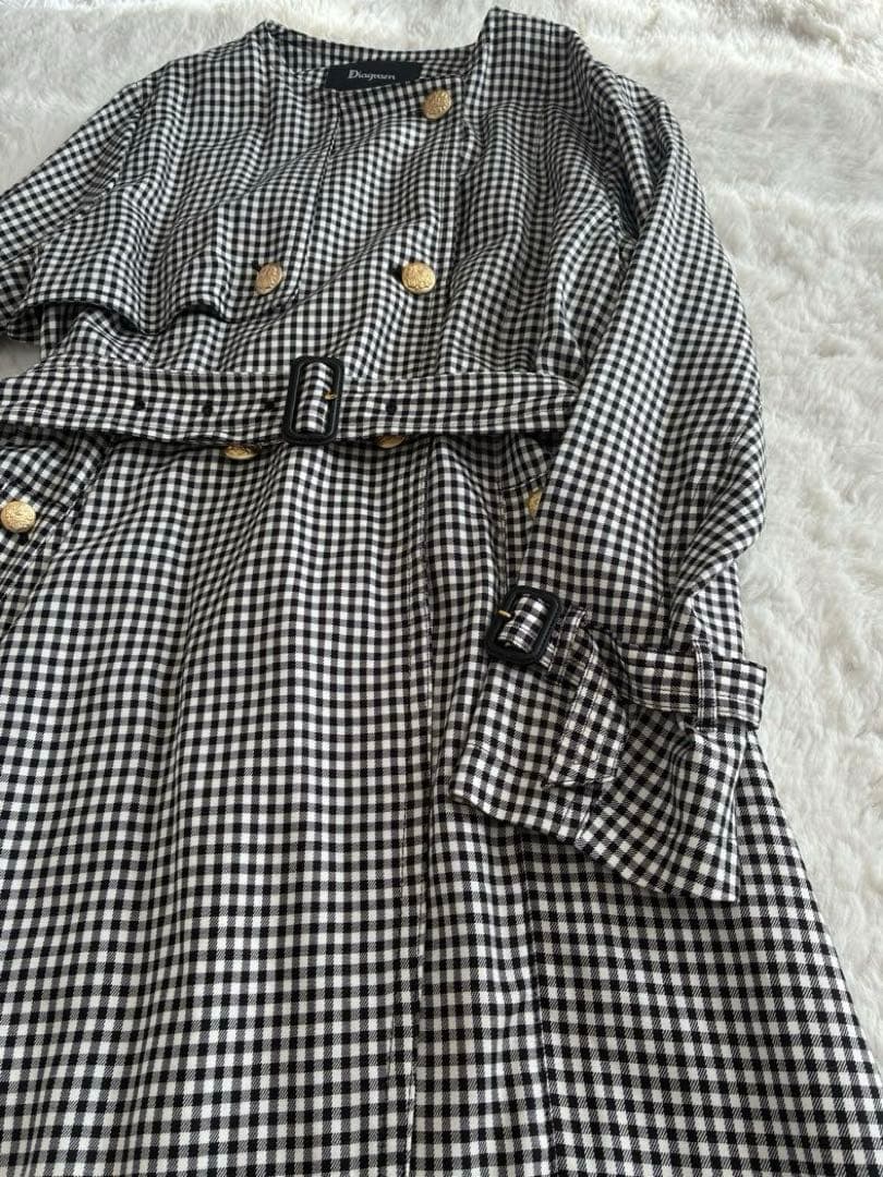 グレースコンチネンタルDiagram ギンガムチェック トレンチコート