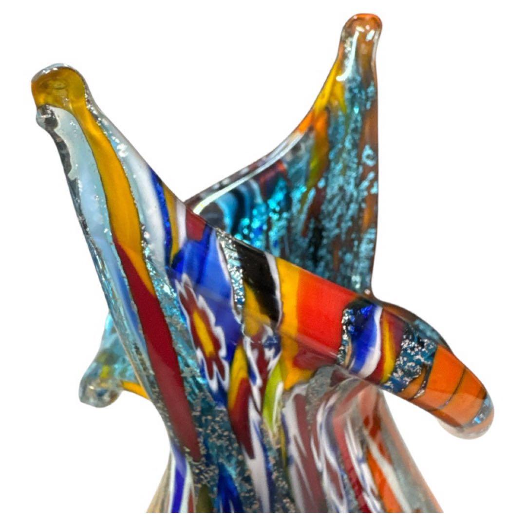 ベネチアンガラス ミルフィオリ 花瓶 ムラーノガラス ヴェネチアンガラス