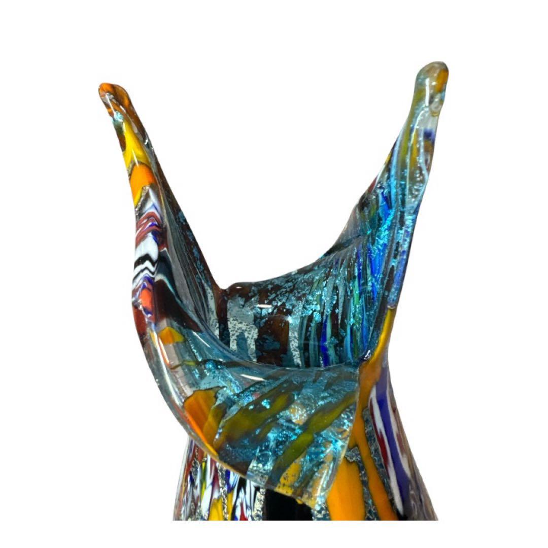 ベネチアンガラス ミルフィオリ 花瓶 ムラーノガラス ヴェネチアンガラス