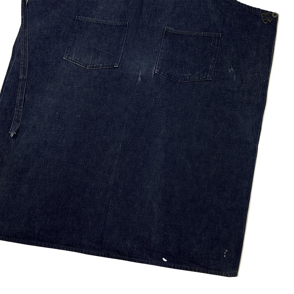 40s BILT WELL 濃紺 デニム エプロン 針刺し バックルバック 大戦