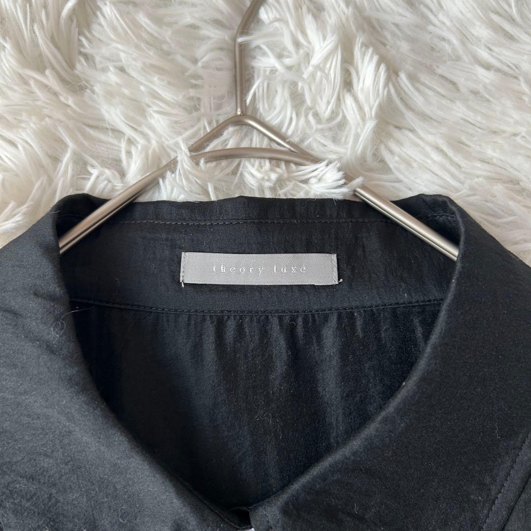 極美品 セオリーリュクス 2025 マドックスシャツ 半袖 オーバーサイズ 38