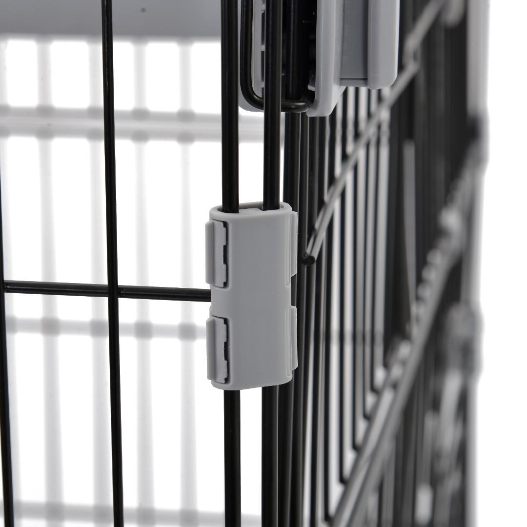 【グレー】猫 ケージ キャットケージ 2段 猫ゲージ 多段 脱走防止ペットケージ