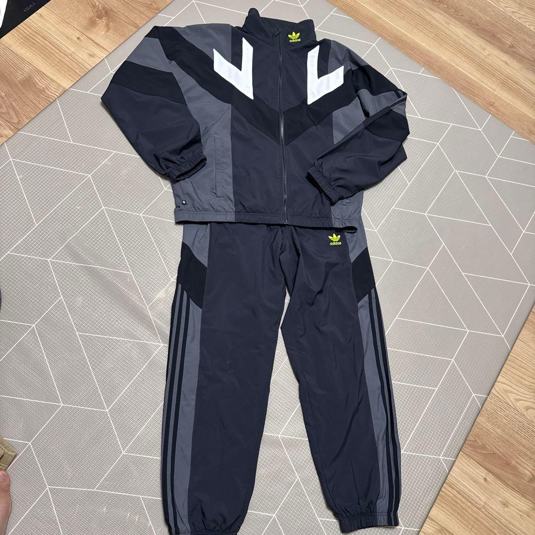 adidas ジャージ上下セット ネイビー/グレー