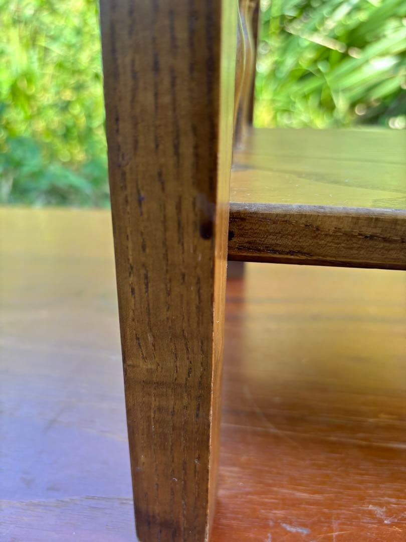 ヴィンテージ木製台座ディスプレイテーブルプラントスタンドタイルビクトリア