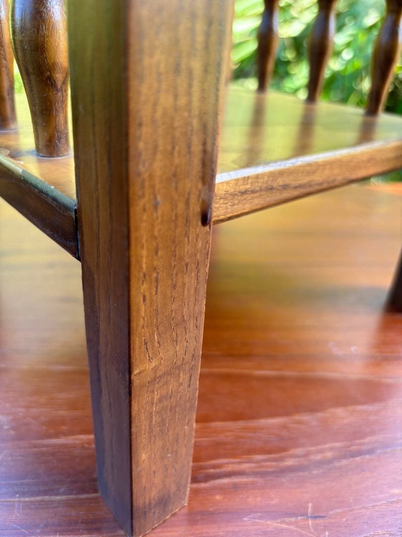 ヴィンテージ木製台座ディスプレイテーブルプラントスタンドタイルビクトリア