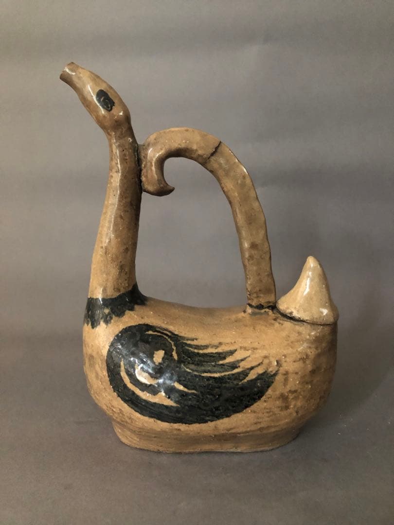 アンティーク　陶器　鳥の水差し　骨董