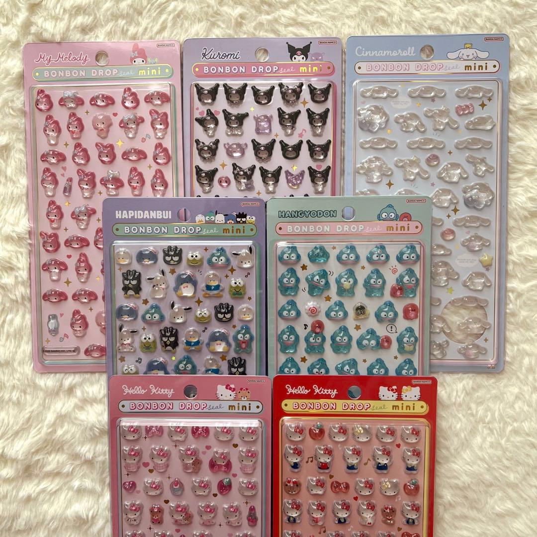 国内正規品 】 サンリオ ボンボンドロップシール mini ７個　まとめ売り