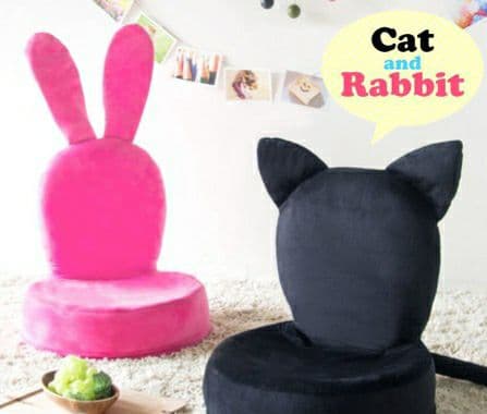 要問い合せ♥️子供～大人まで♪座り心地◎可愛い椅子♥️座椅子　ウサギ　ネコ　二種