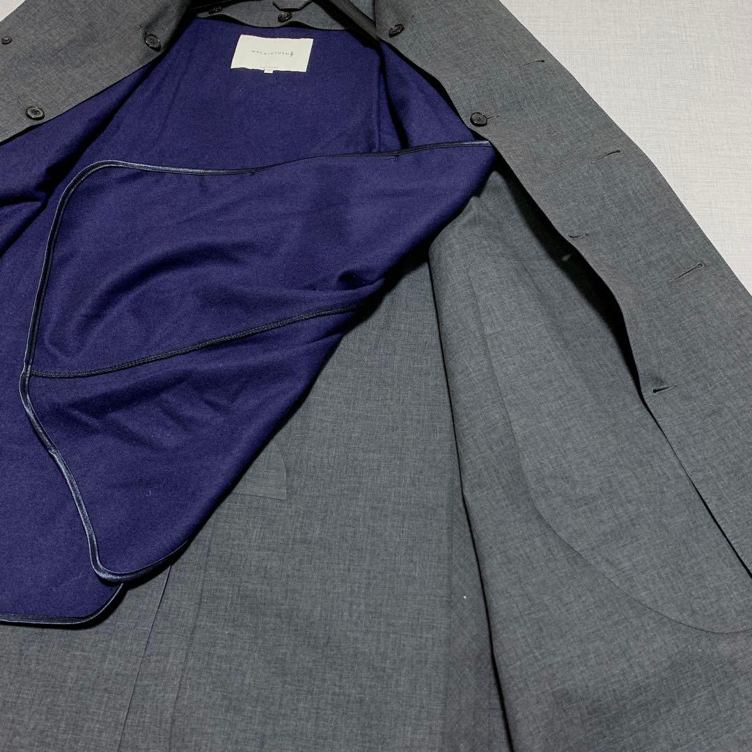 【特大4L！未使用級】Macintosh　ステンカラーコート　ゴム引き　ライナー