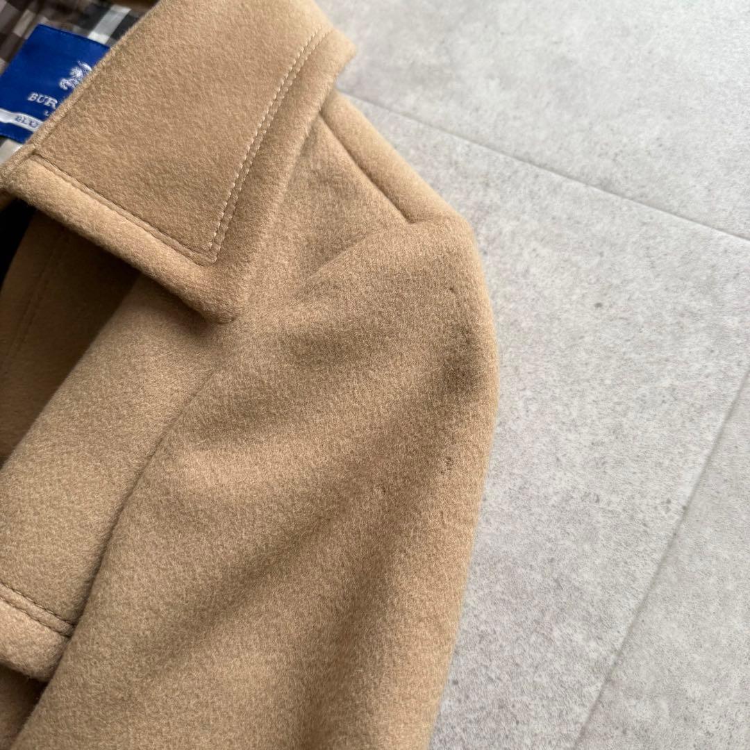 バーバリーブルーレーベル　ナポレオンコート　ノバチェック　キャメル　38　Y2K