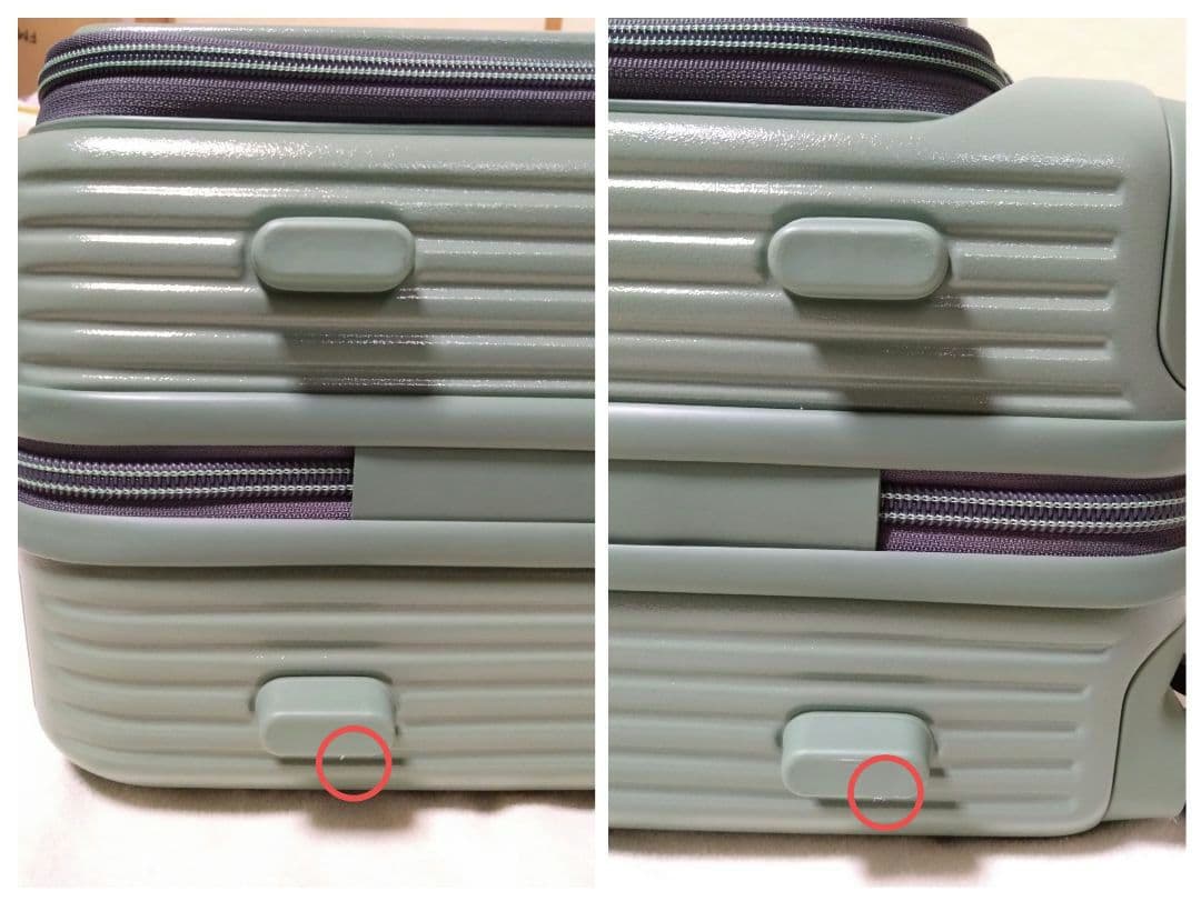 Innovator:グリーン ストライプデザイン キャリーケース　S38L