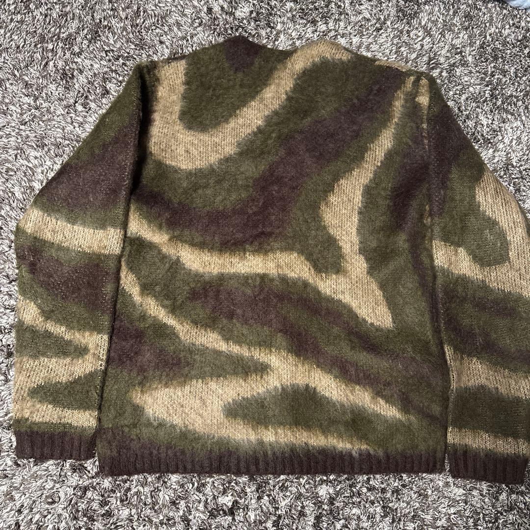 UNIVERD72 カモ柄 モヘアカーディガン M