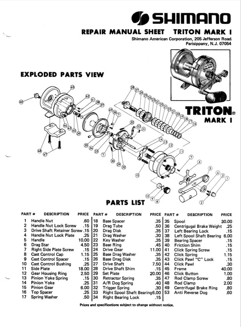 シマノ SHIMANO Triton Mark１美品 トライトンマーク１動作保証