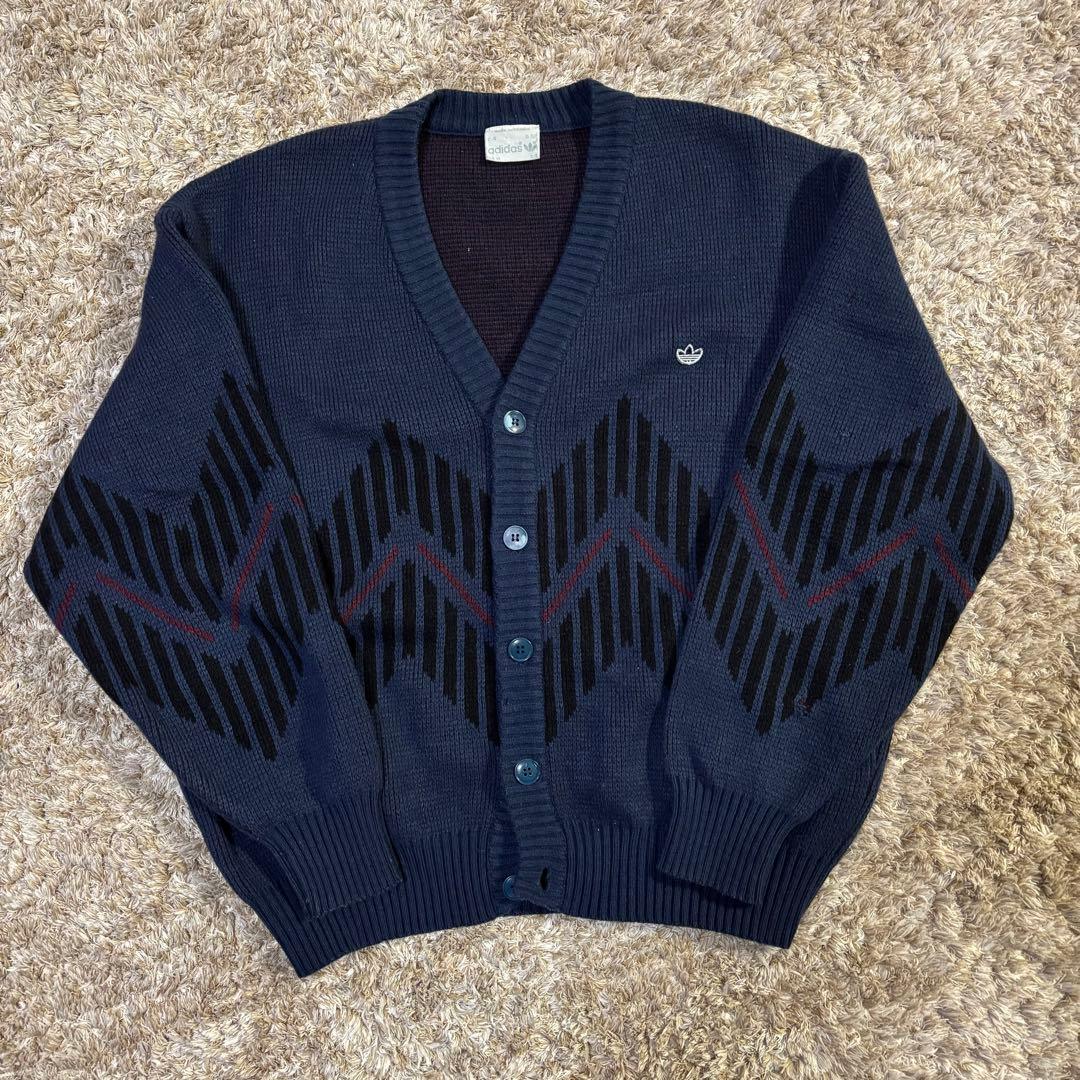 80s アディダス　カーディガン　フランス製