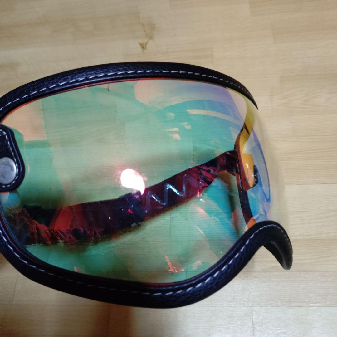 SHOEI　オフロード スカルデザイン ジェットヘルメット　ミラーゴーグル付き