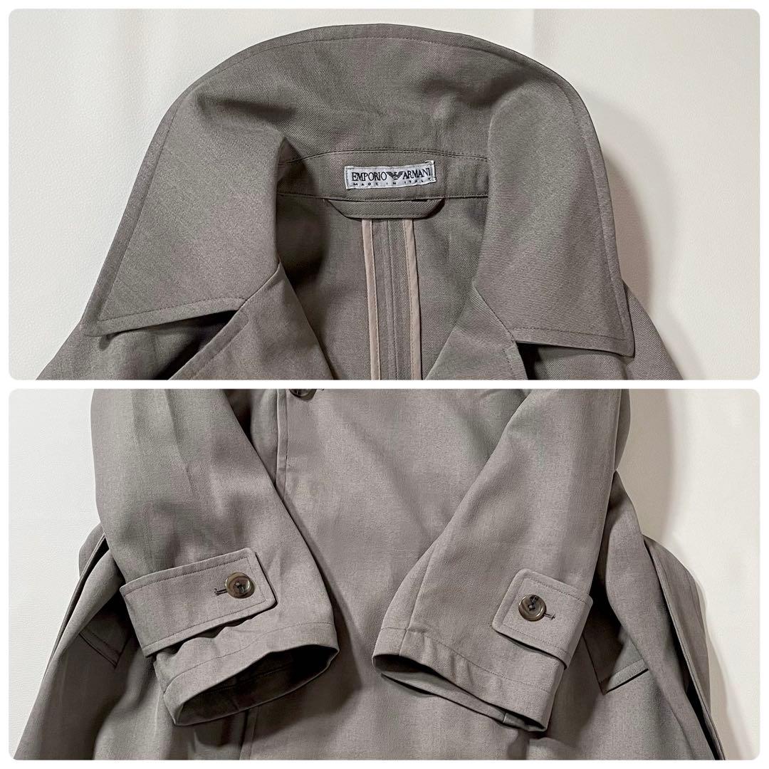 【美品】エンポリオアルマーニ　タイロッケン コート　XL相当　80s アーカイブ