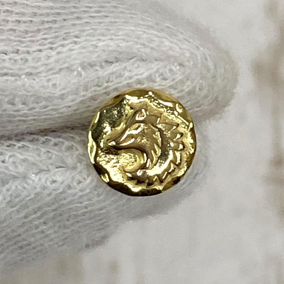 nm-885) TADY＆KING チビメタルピアス K18 ウルフ