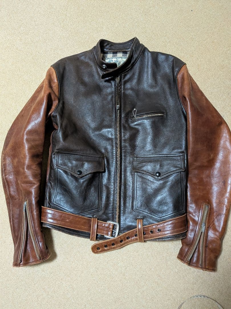 joe mccoy シングルライダース ホースハイド　サイズ　42