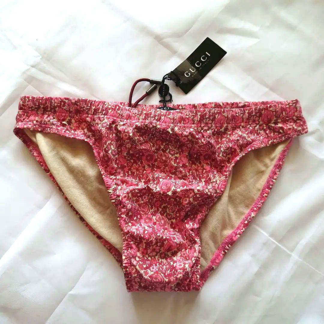 GUCCI グッチ メンズ 【新品・未使用・正規品】花柄ピンク水着 Sサイズ