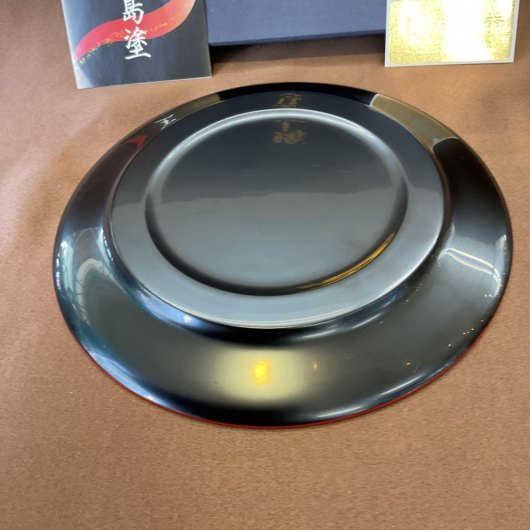再値下げしました‼️輪島塗り　菓子盆　五島屋　　　　　1140