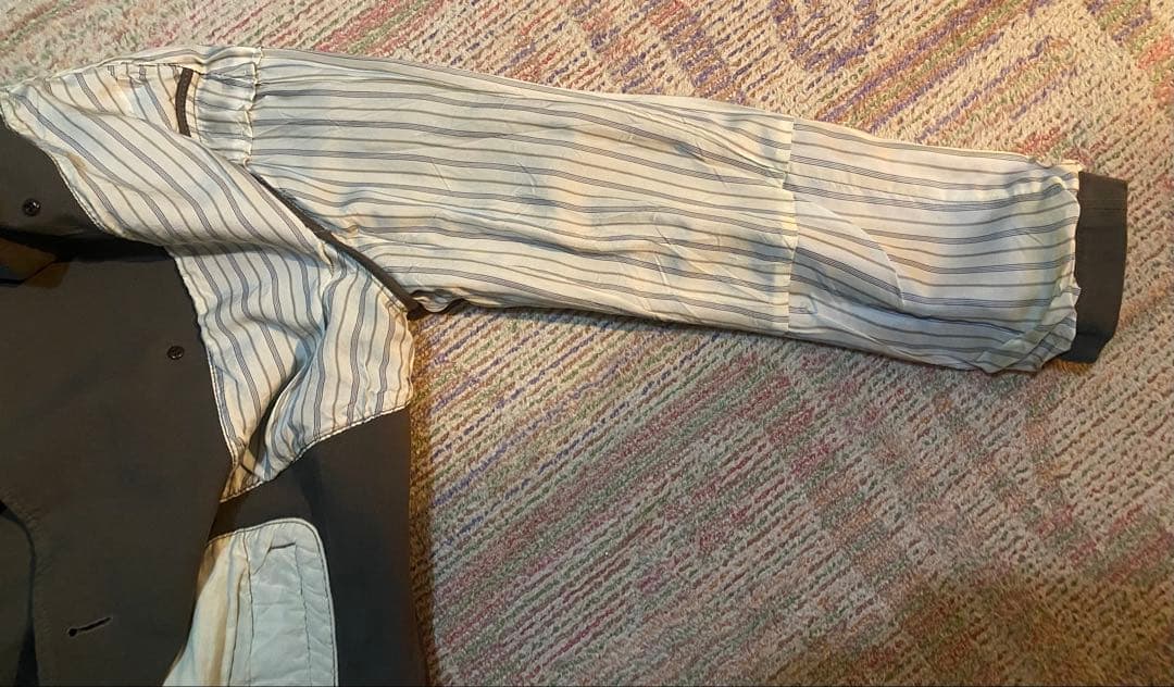 クリーニング済 ギャルソンオム 縮絨 コート M AD2005 HQ-C002