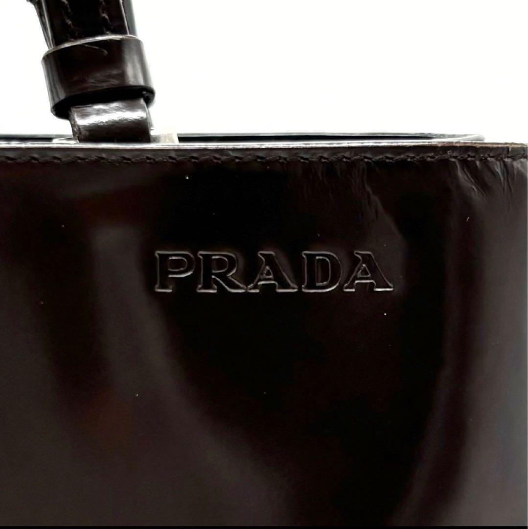 極美品PRADA プラダトートバッグ ハンドバッグエナメルレザー ユニセックス