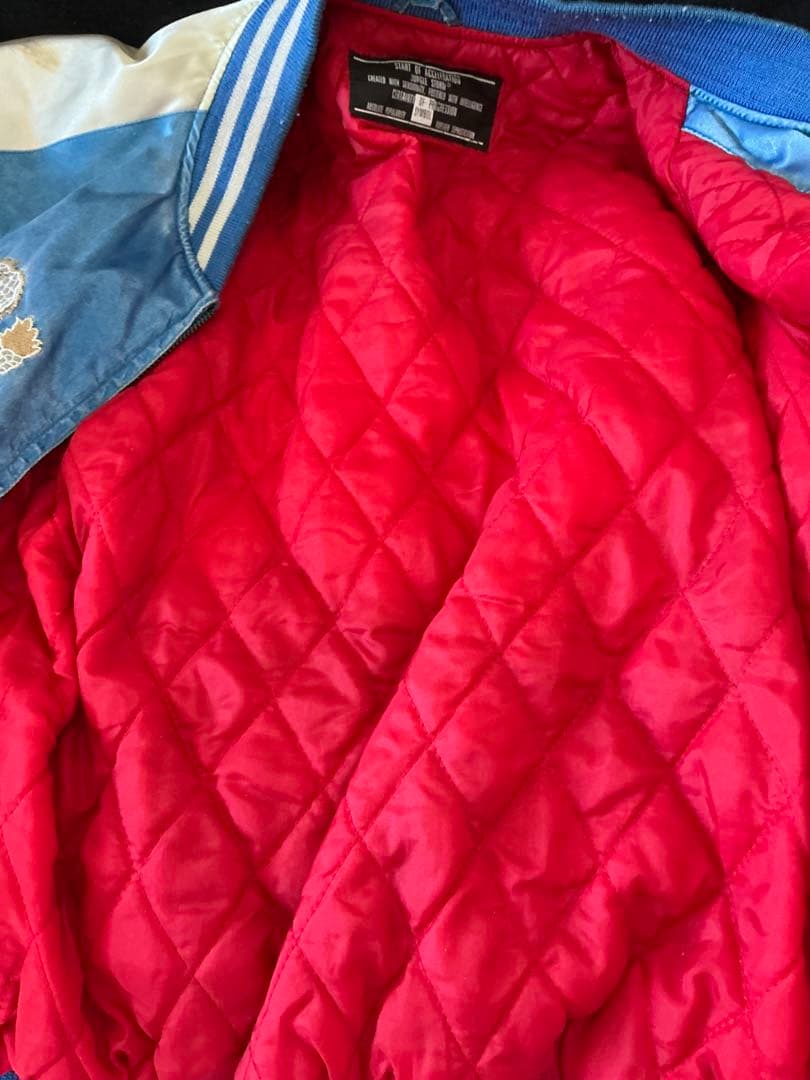 ジャングルストーム　ドラゴン刺繍 スカジャン 青/シルバー