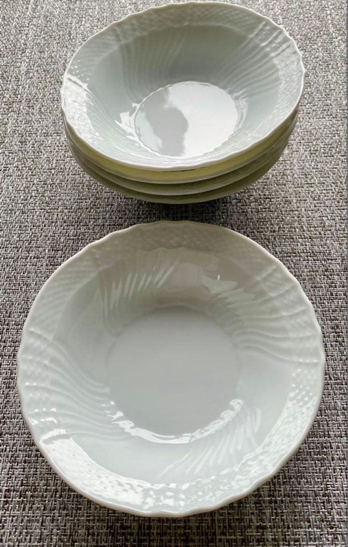美品　リチャードジノリ　ベッキオホワイト　フルーツソーサー5枚