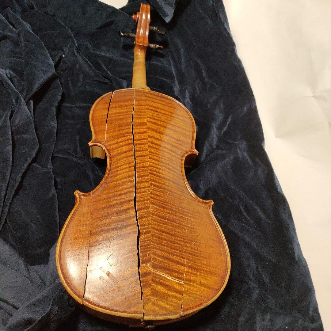 オールドバイオリン4/4　 バイオリン弓７本　修理修復の練習用に　ジャンク品