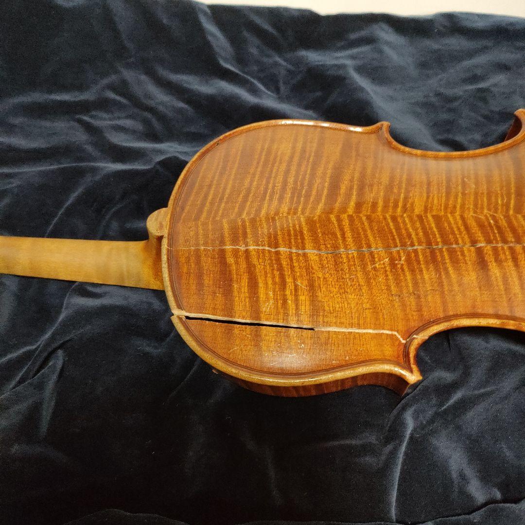 オールドバイオリン4/4　 バイオリン弓７本　修理修復の練習用に　ジャンク品