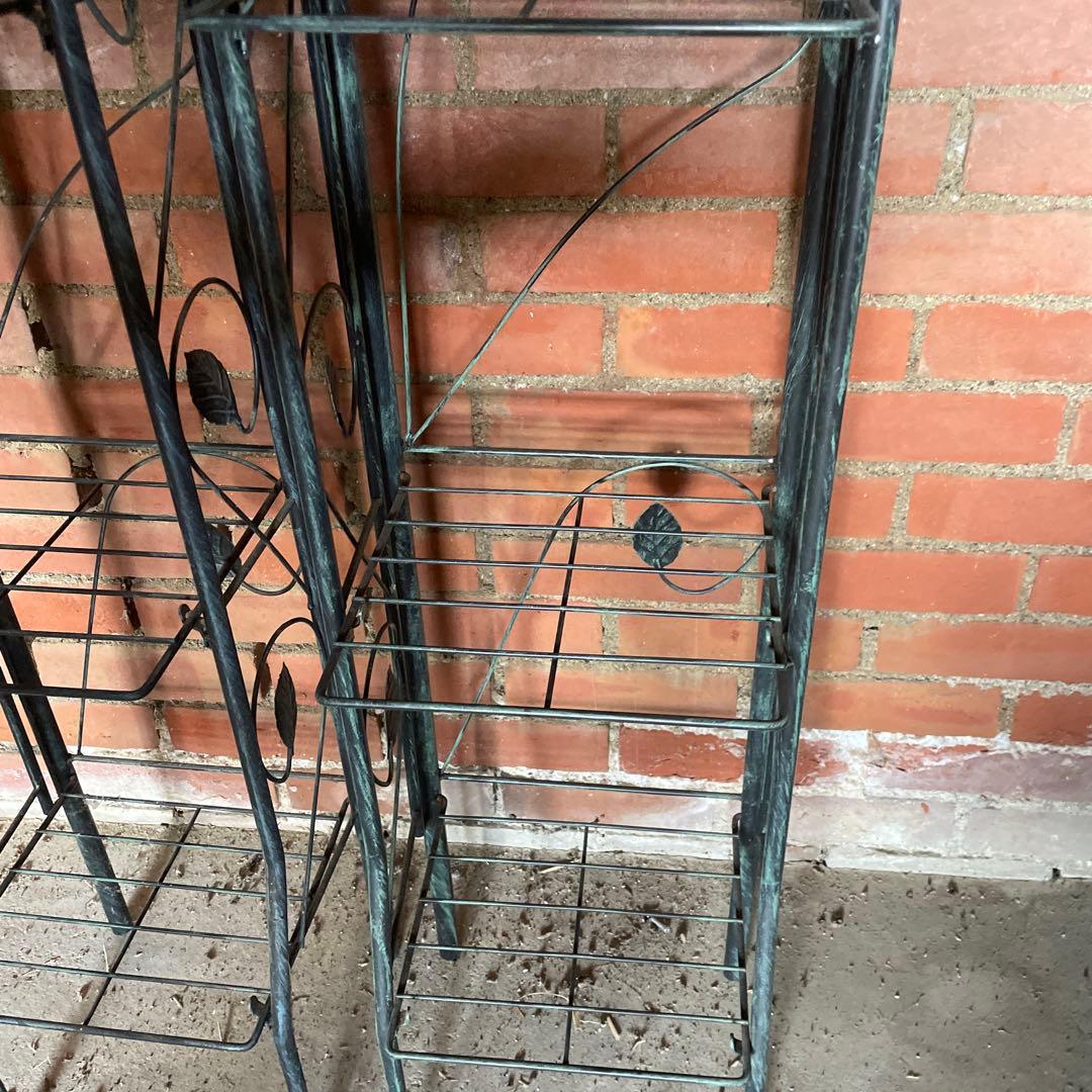 スチールラック　2個セット　蔦　4段　靴置　下駄箱　物置　インテリア