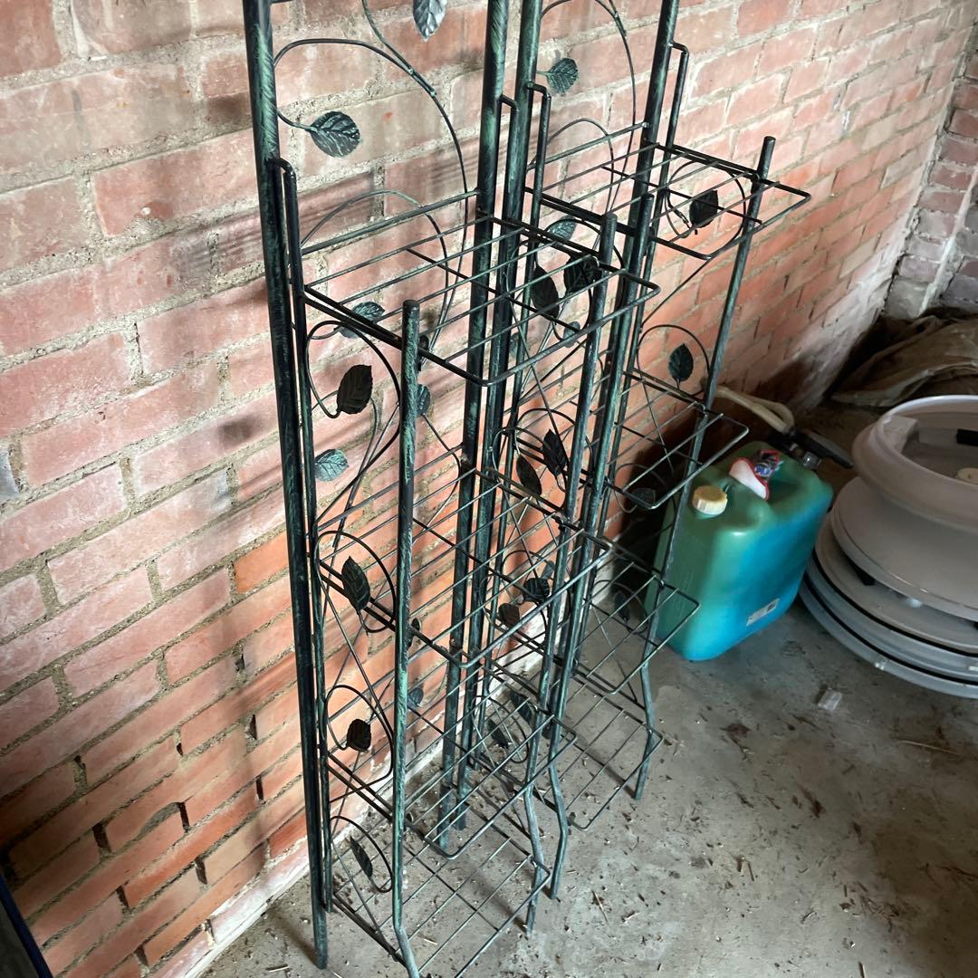 スチールラック　2個セット　蔦　4段　靴置　下駄箱　物置　インテリア