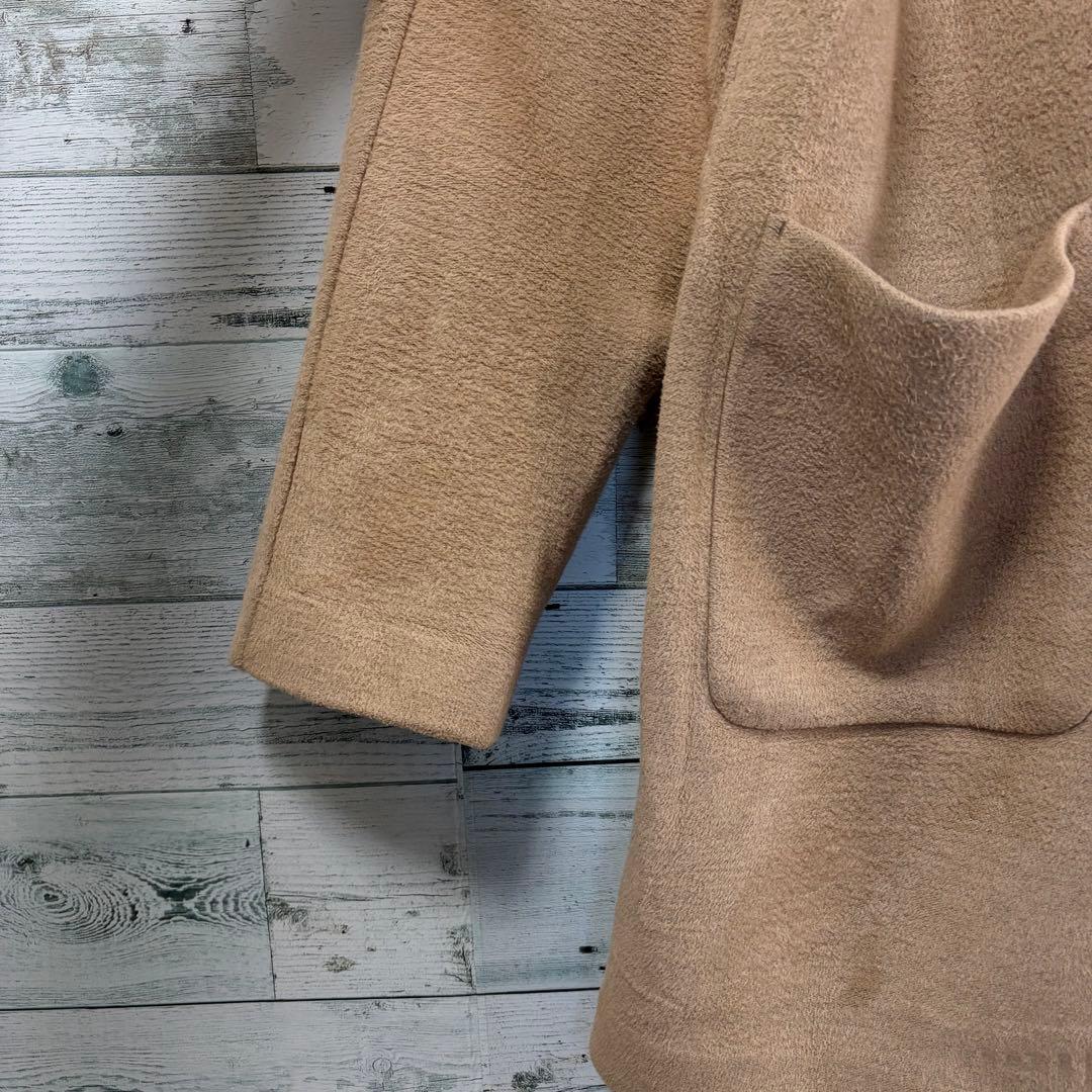 ☆ほぼ未使用☆ANAYI カシミアタッチ　バイカラーフードコート　キャメル